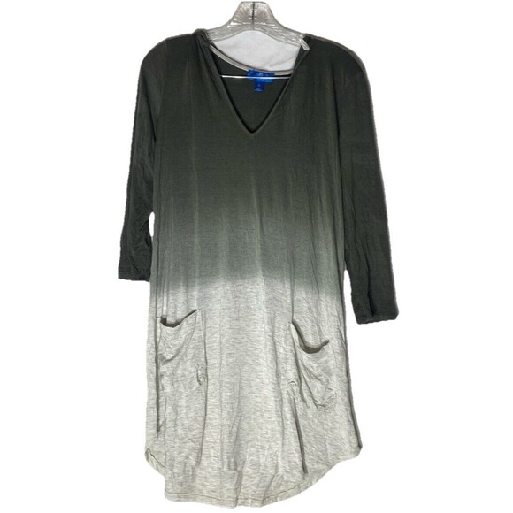 Blue Curl Beachwear Womens Hooded Cover-Up Size Small Green And White - Picture 1 of 8